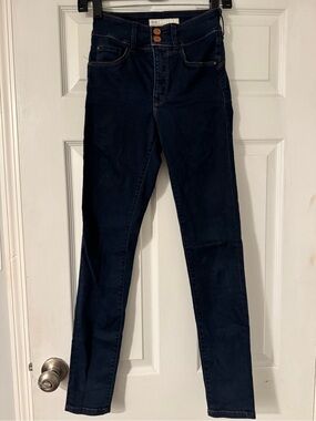 Salsa High-Rise Skinny Jeans in Dark Blue